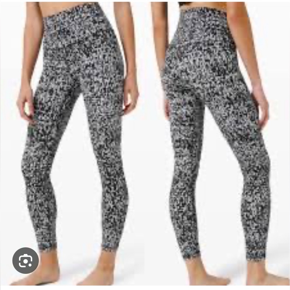 Black and White Print Lululemon Leggings